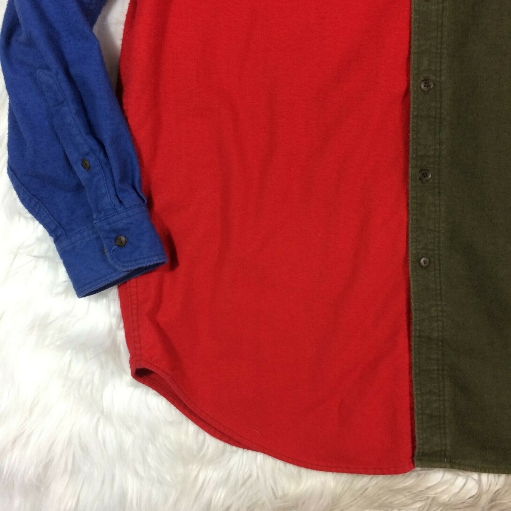 Woolrich Color Block Flannel Button Front Shirt - image 4